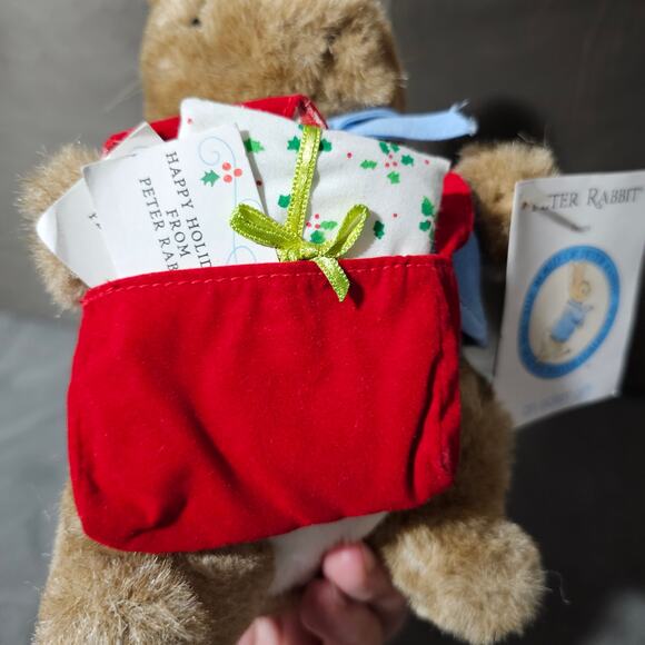 Eden Peter Rabbit Red Bag Happy Holidays WITH TAG Plush Beatrix Potter Storytime - Picture 5 of 7